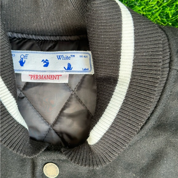 *SOLD* Off White Varsity Jacket - Picture 4 of 4